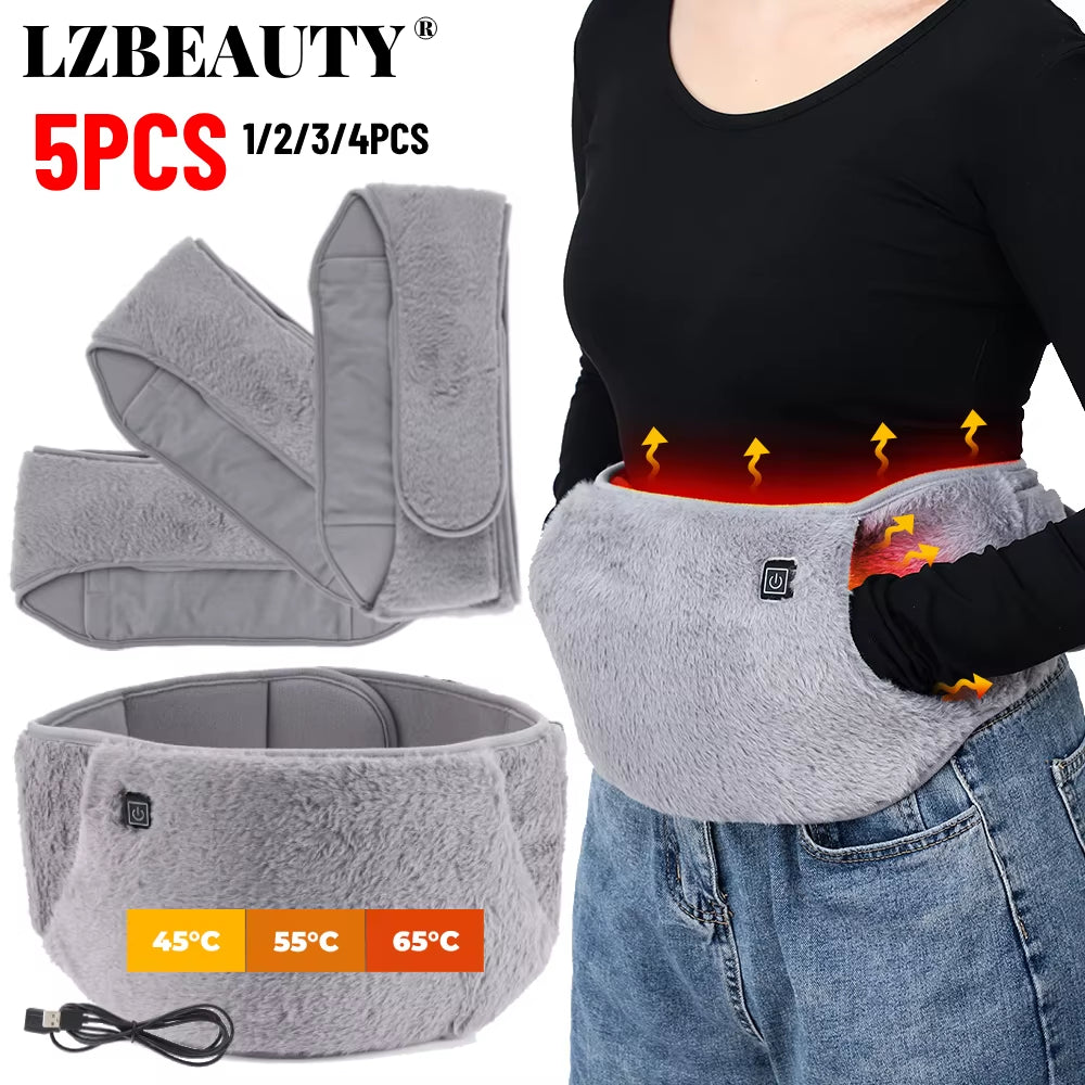 Stay Cozy Anywhere: 3-Levels USB Rechargeable Electric Heating Pad for Menstrual Relief and Comfort